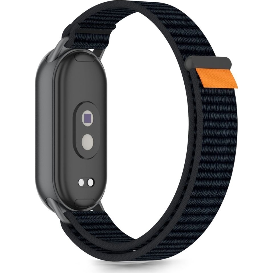 Opaska Tech Protect Nylon Pro do Xiaomi Smart Band 10 / 9 / 9 NFC / 8,czarno-pomaranczowa